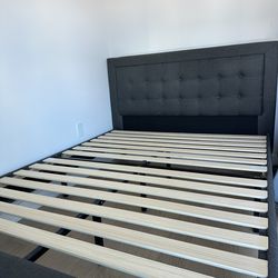 Zinus Upholstered Queen Size Bed Frame