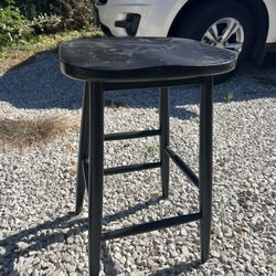 3 Black Bar Stools 