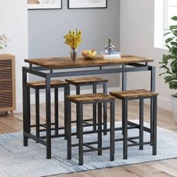 Sleek Pub Style Dining Table