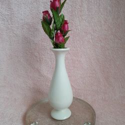Miniature Red Rose Buds In Miniature Vase