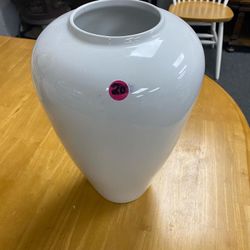 White Ceramic Flower Vase $20