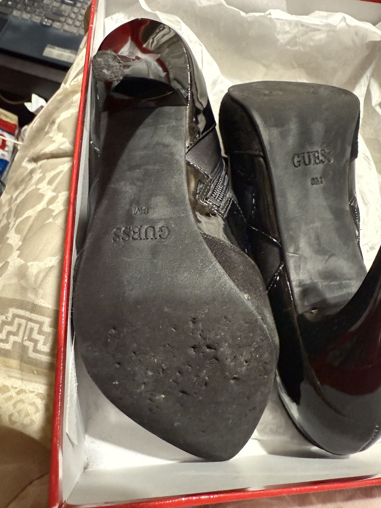 Guess Ankle Black Boots 8.5