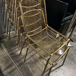 Gold Chairs Sillas Doradas Set Of 10