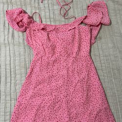 For Love And Lemons Pink Star Mini Dress