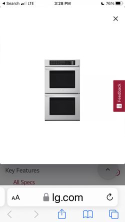 New Lg Double Oven