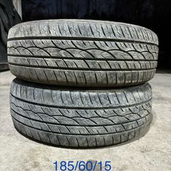 (2) - 185/60/15 Mavis All Season Highway Touring Tires