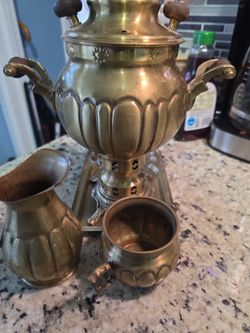 Vintage Samover Tea Maker with Tray