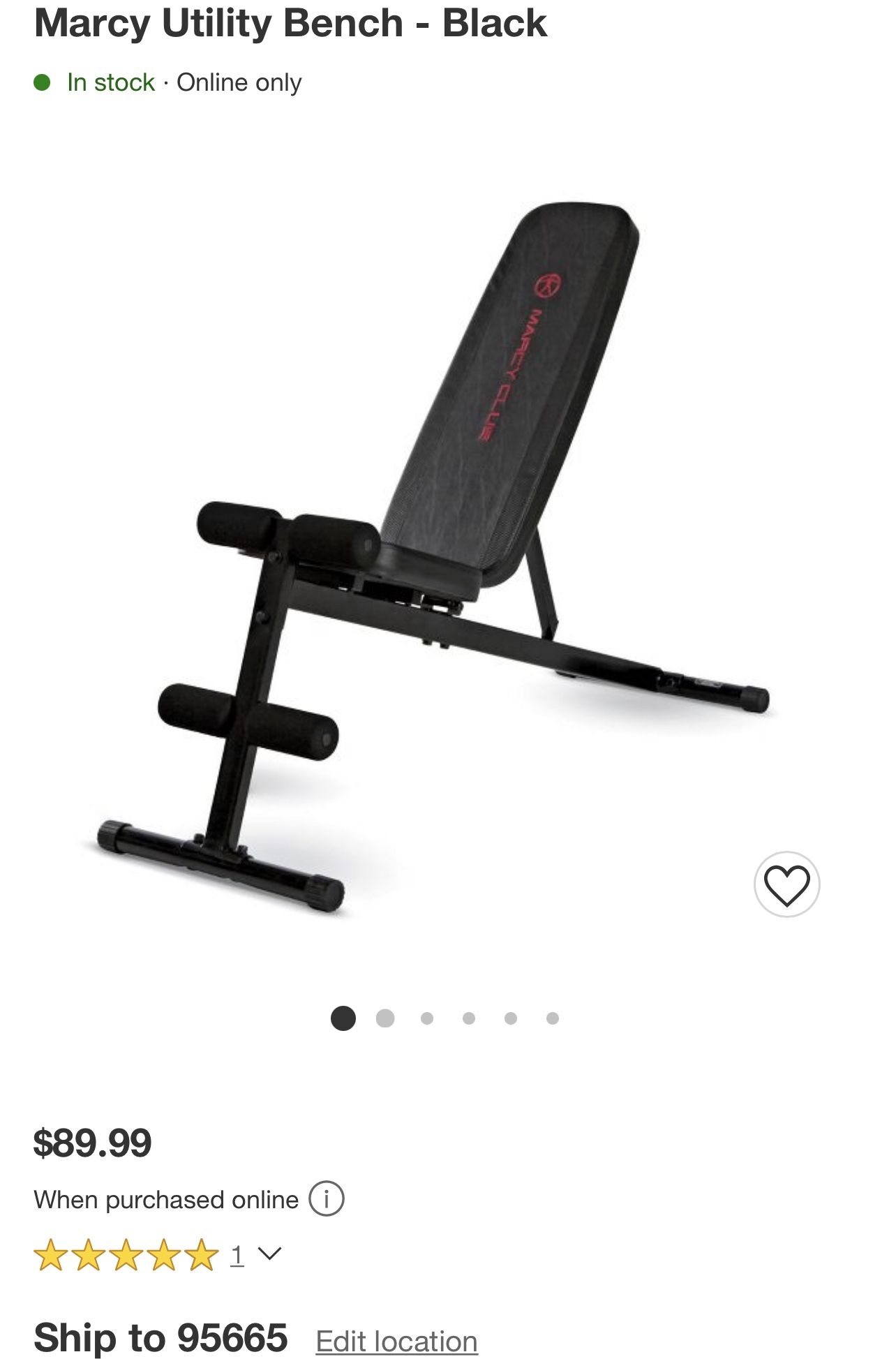 Marcy Adjustable Weight Bench