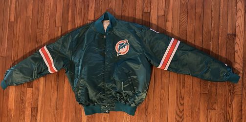 Vintage 1990's Starter Pro Line Miami Dolphins Satin Bomber Men’s XL Jacket