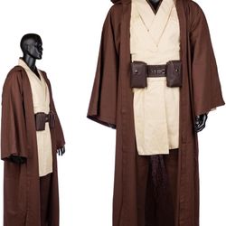 Star Wars Jedi Costume Obi Wan Kenobi Cosplay Full set 