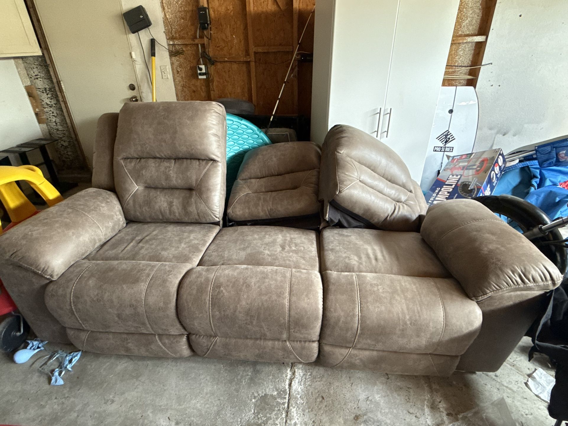 Leather Brown Couch