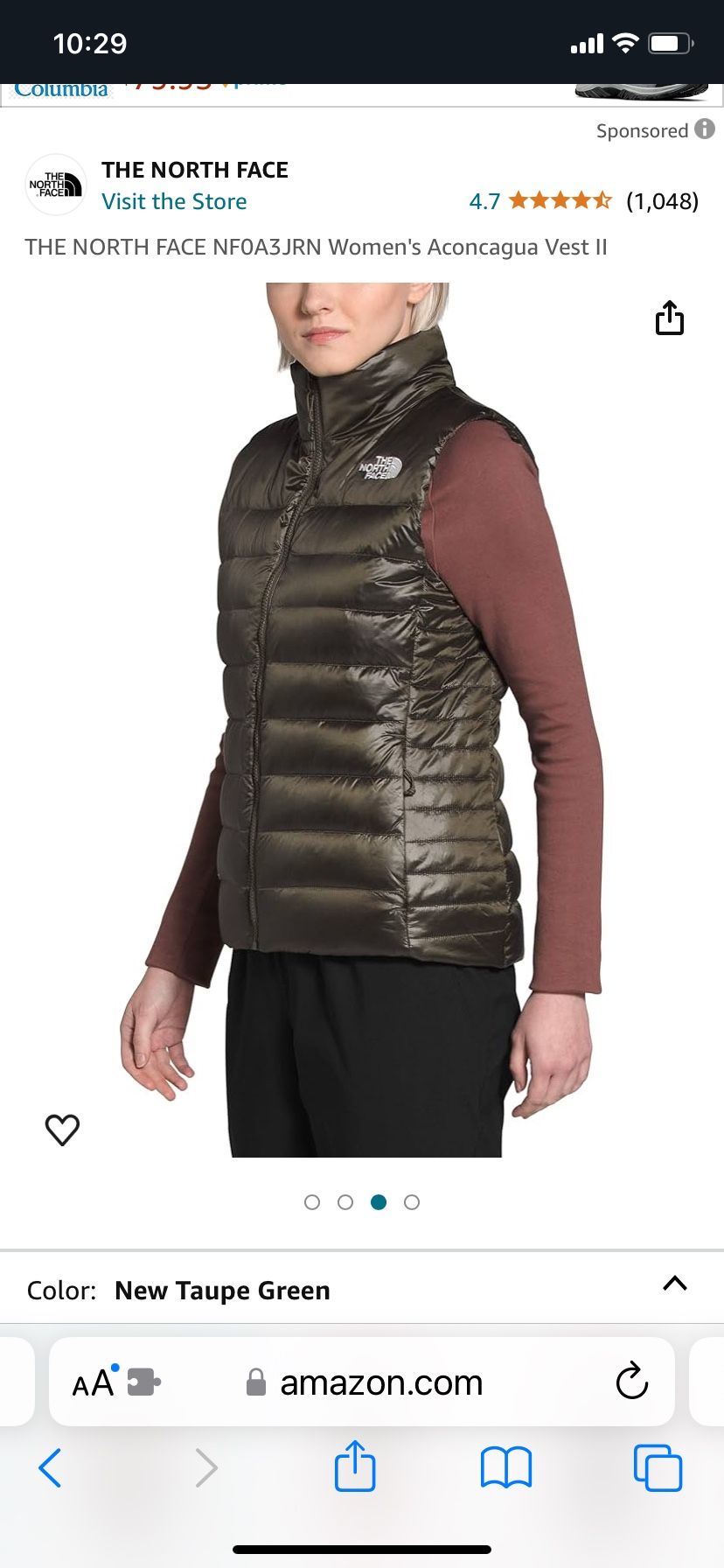 North Face Puffer Vest Large