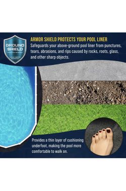 15-Foot x 30-Foot Oval Heavy Duty Pool Liner Pad for Above Ground Swimming Pools