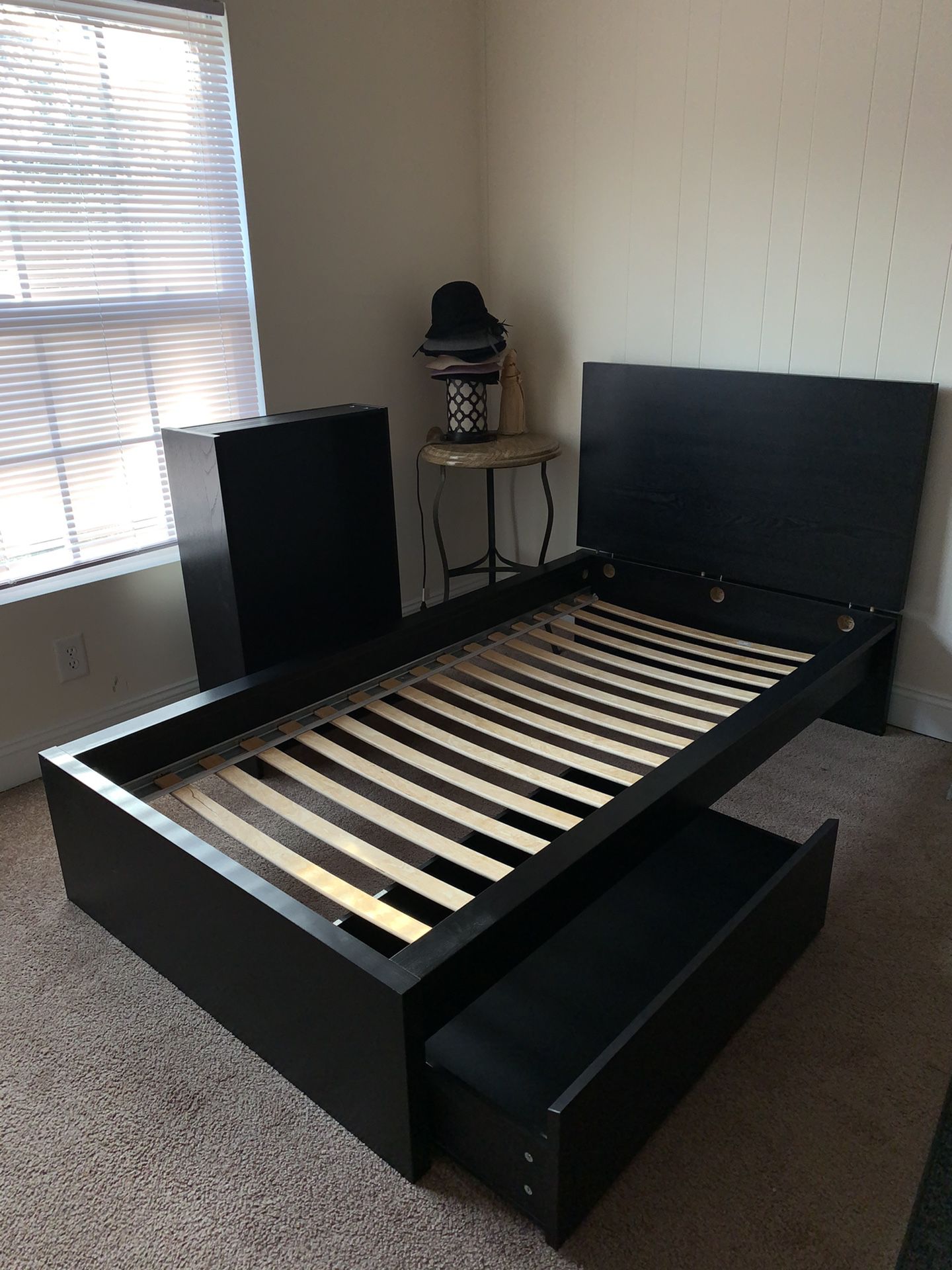 Twin Bed Frame with Mattress and Box Frame