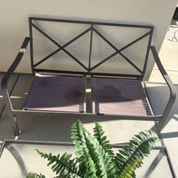 Metal Brown Loveseat