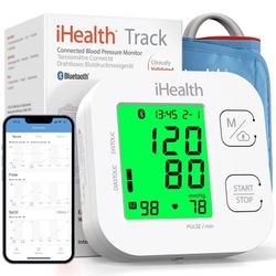 iHealth Track Upper Arm Blood Pressure Monitor, Bluetooth