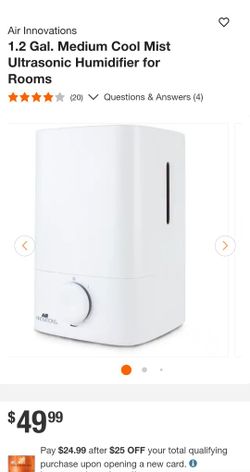 BRAND NEW IN THE BOX Air Innovations 1.2 Gal Medium Cool Mist Ultrasonic Humidifier (5 available)