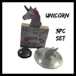 NWT Unicorn 3pc Home Decor Set