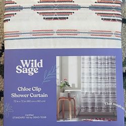 Wild Sage Chloe Clip Shower Curtain