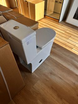 White One-Piece Dual Flush Toilet Deer Valley