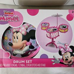 Brand New Minnie Mouse Toy Drum Set 