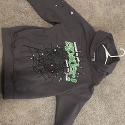 Grey spider hoodie