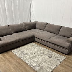 Cindy Crawford Gray Sectional Couch 