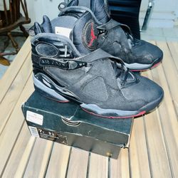 Jordan 8 Retro Black Cement’s For Sale Size 8 Men!!🔥📲