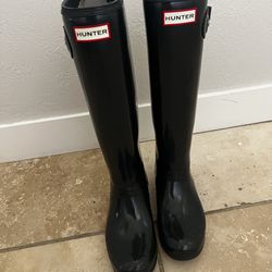 Hunter Original Tour Gloss Boots Size 8