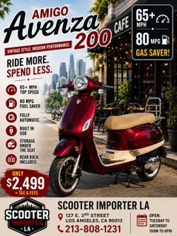 🔥 STOP WASTING MONEY ON GAS! 🔥 Amigo Avenza 200 Classic Scooter 80 MPG