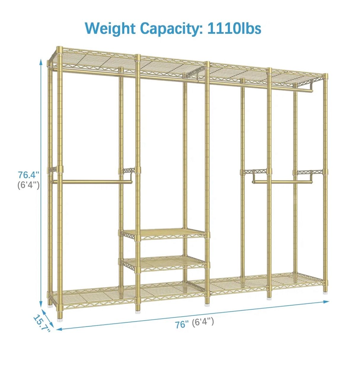 2 Wire Garment Racks for Hanging Clothes