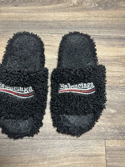Balenciaga Black Slides 