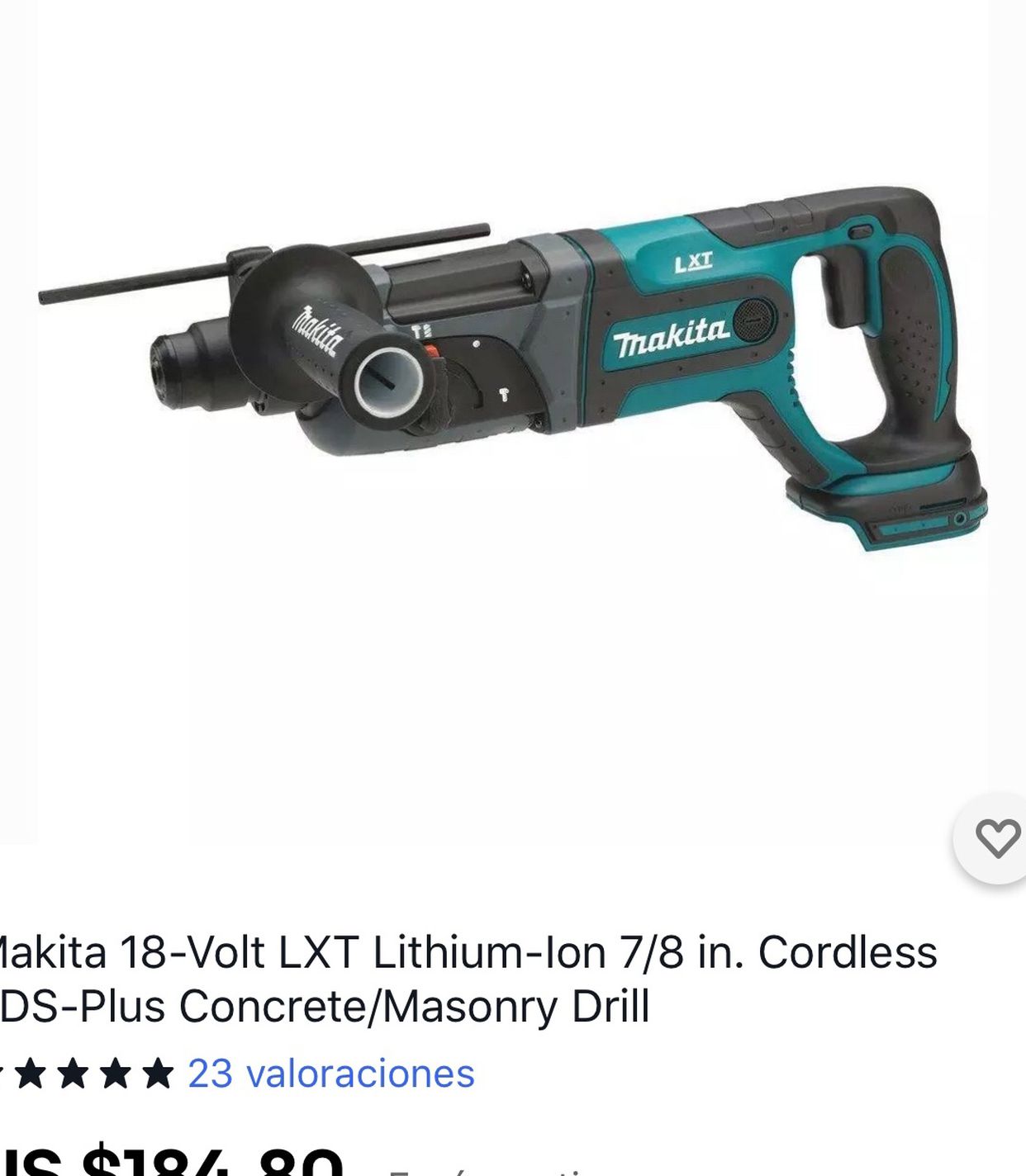 On sale makita 18 Volts LXT concrete masonry drill good conditions $$$110 firm in oakland