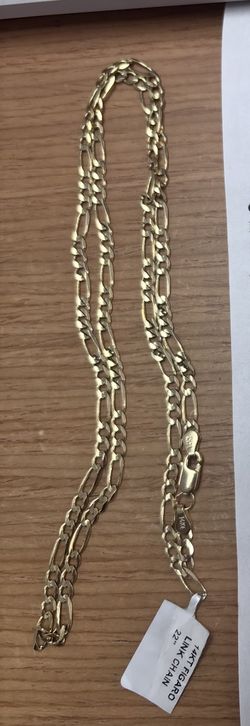 22" 14k fígaro chain