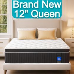 Brand New Queen Size 12 Inch Cooling Gel Memory Foam Hybrid Mattress 