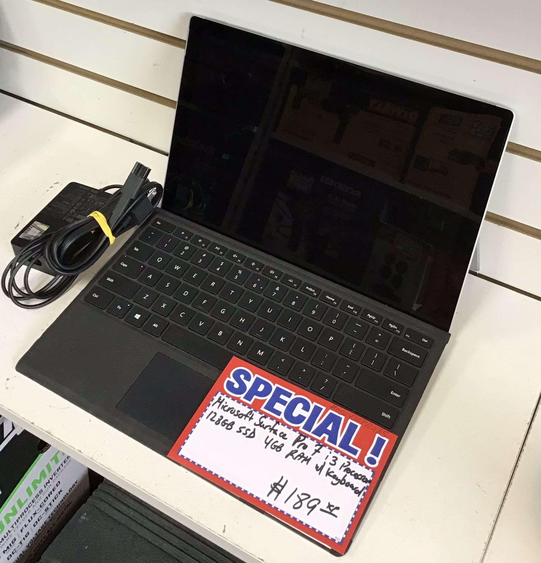 Microsoft Surface Pro 7 i3 Processor 128GB SSD 4GB RAM W/ Keyboard