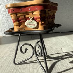 Miniature Longaberger Twinkle, Twinkle Basket And Stand