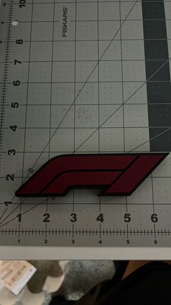 F1 3d printed logo