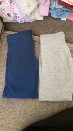 Kids Leggings Set of 2 Navy and Gray
