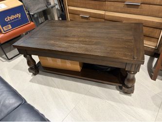 Solid wood coffee table and 2 end tables