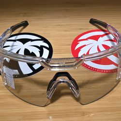 Heatwave Future Tech Sunglasses: Vapor Clear Frame Photochromic Lens Z87+