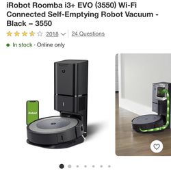 BRAND NEW IN BOX.  iRobot Roomba i3+ EVO (3550) Wi-Fi Connected Self-Emptying Robot Vacuum