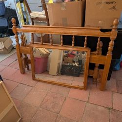 Bed frame ( Double/Queen) and matching mirror