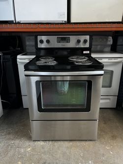 WHIRLPOOL COIL TOP STOVE IN STAINLESS STEEL