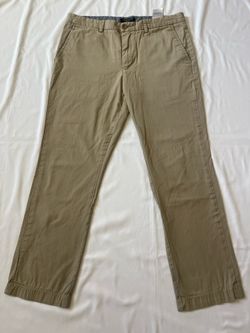 Banana Republic Aiden Chino Pants Bottom Casual Khaki Tan Straight Men 35 x 30