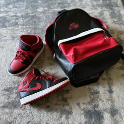 Like New Jordan Shoes & Backpack