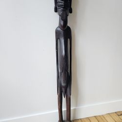 57" Rapa Nui Carved Wooden Sculpture