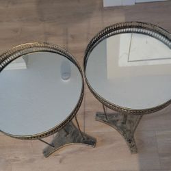X2 Decorative tables With Glass Top