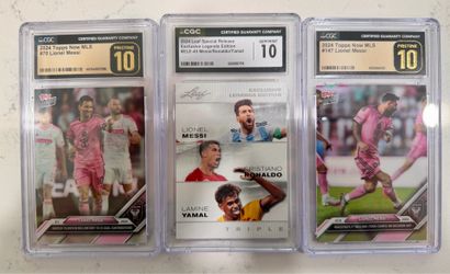 Slabbed 10 and prestine 10 Messi, Ronaldo, Yamal