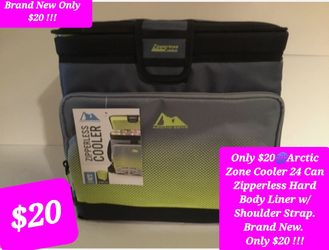 $20🌐 24 Can Zipperless Cooler W/Hard Body Liner w/Shoulder Strap. Brand New. Only $20 !!!